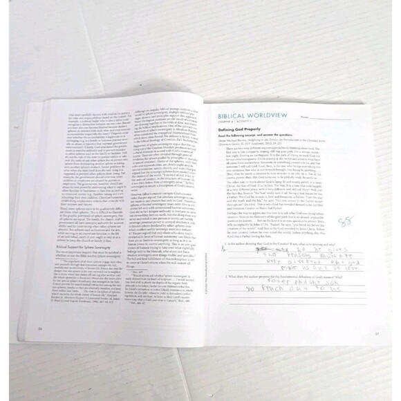BJU Biblical Worldview Student Text ESV 1st Ed Gr 11–12 Some Writing Inside - Picture 4 of 5